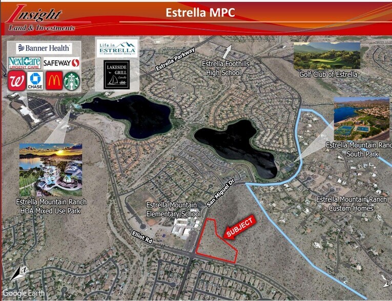 SWC Elliot Rd & San Miguel Dr, Goodyear, AZ à vendre - Aérien - Image 3 de 4