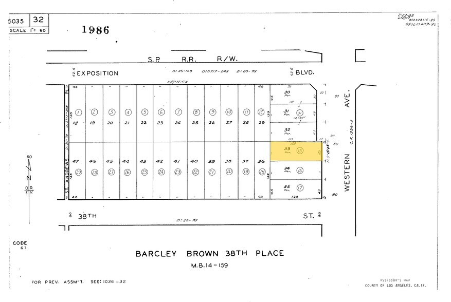 3787 S Western Ave, Los Angeles, CA for lease - Plat Map - Image 3 of 3