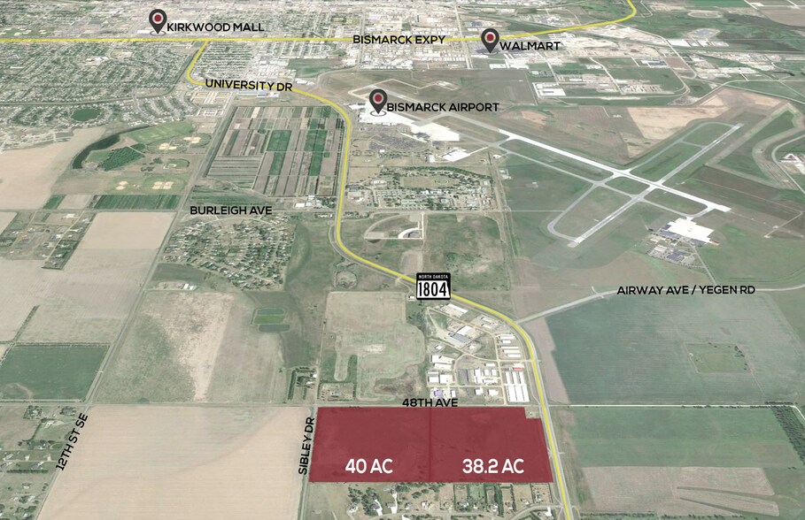 University Dr & 48th Ave SE, Bismarck, ND for sale - Aerial - Image 1 of 1