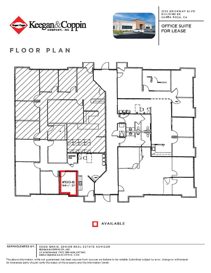 3755 Brickway Blvd, Santa Rosa, CA à louer Plan d’étage- Image 1 de 1
