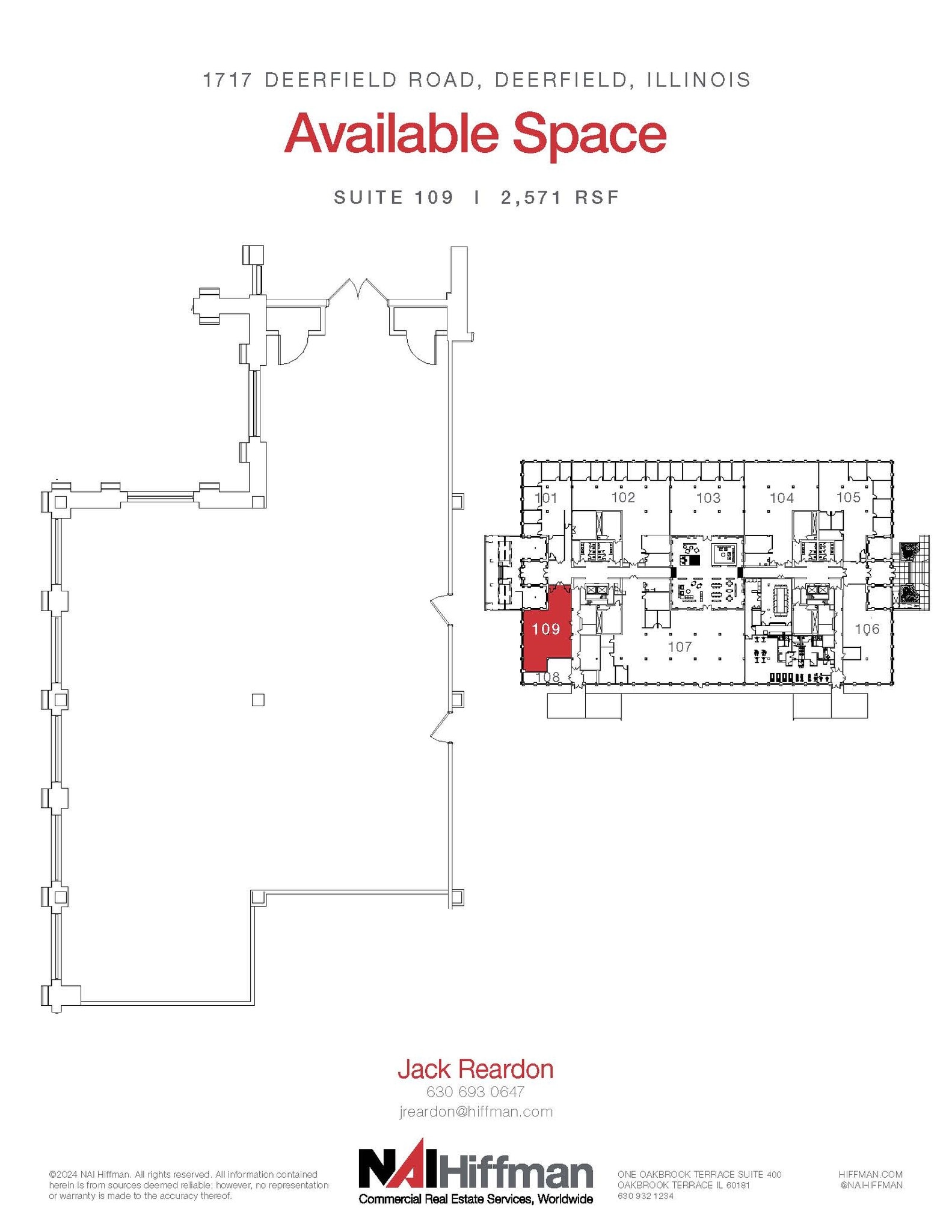 1717 Deerfield Rd, Deerfield, IL for lease Floor Plan- Image 1 of 2