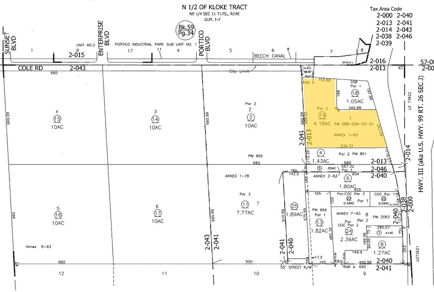 120 W Cole Blvd, Calexico, CA à louer - Plan cadastral - Image 2 de 7