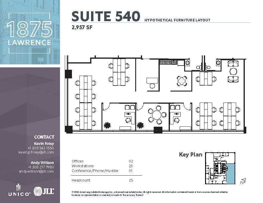 1875 Lawrence St, Denver, CO for lease Floor Plan- Image 1 of 2