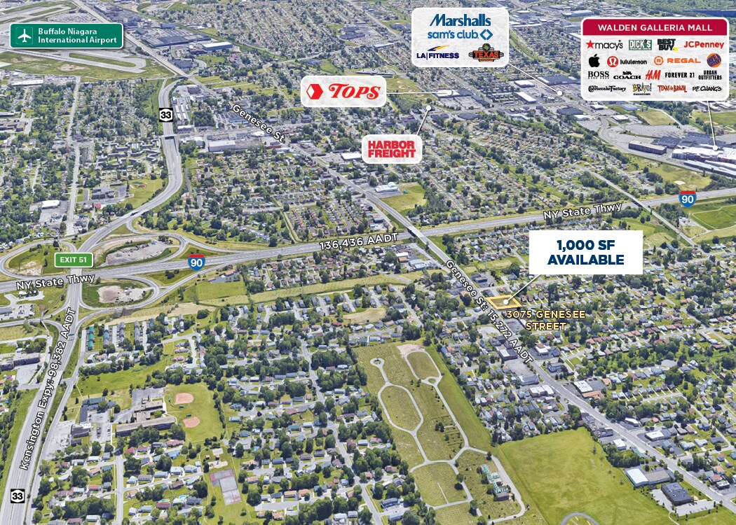 3075 Genesee St, Cheektowaga, NY à louer Aérien- Image 1 de 2