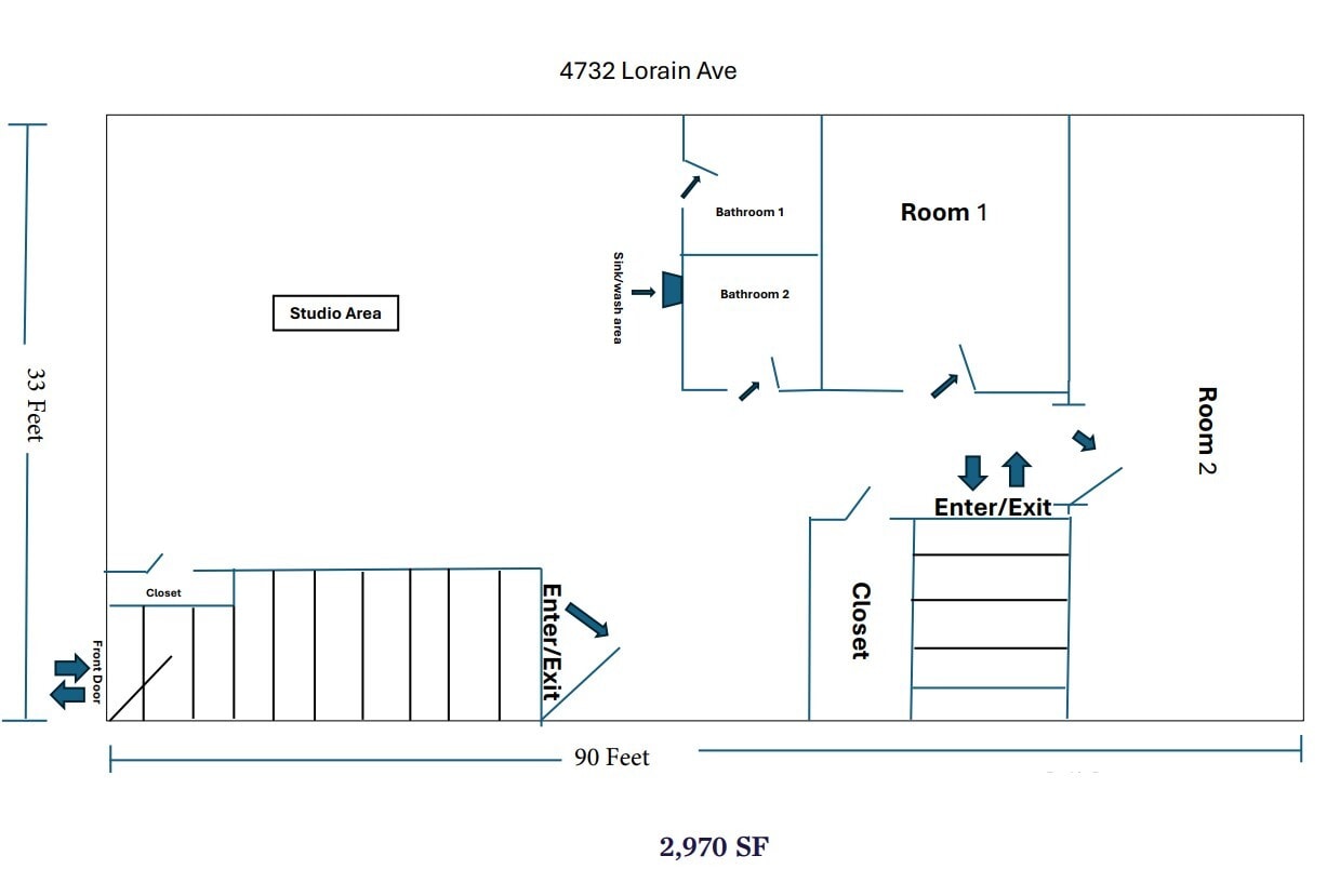 4732-4734 Lorain Ave, Cleveland, OH for lease Floor Plan- Image 1 of 6