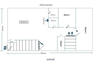 4732-4734 Lorain Ave, Cleveland, OH for lease Floor Plan- Image 1 of 6