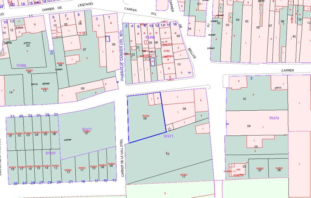 Terrain dans Vallfogona de Balaguer, Lérida à vendre Plan cadastral- Image 1 de 3