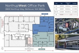 2840 Northup Way, Bellevue, WA for lease Floor Plan- Image 1 of 1