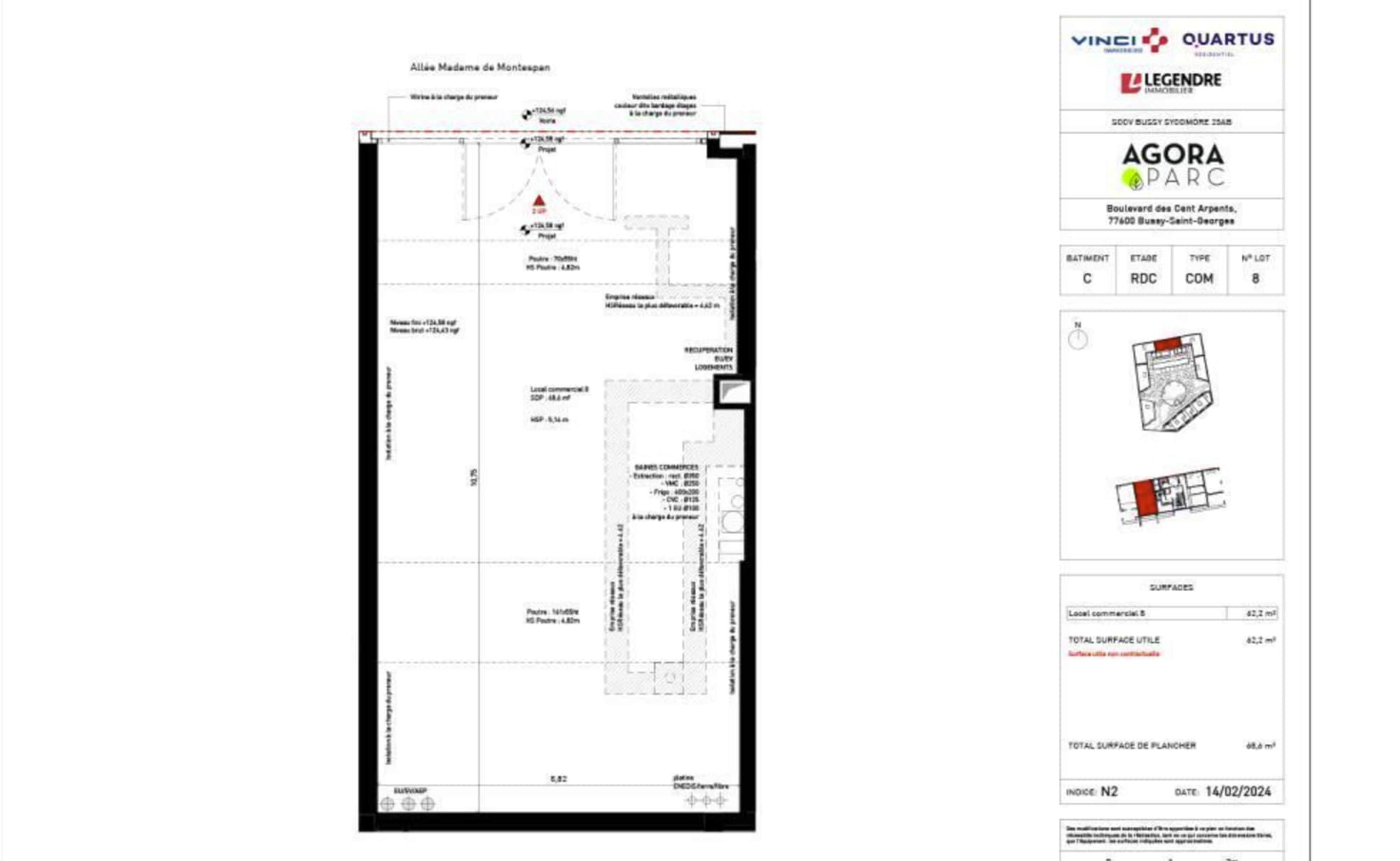 Retail in Bussy-Saint-Georges for lease Site Plan- Image 1 of 1