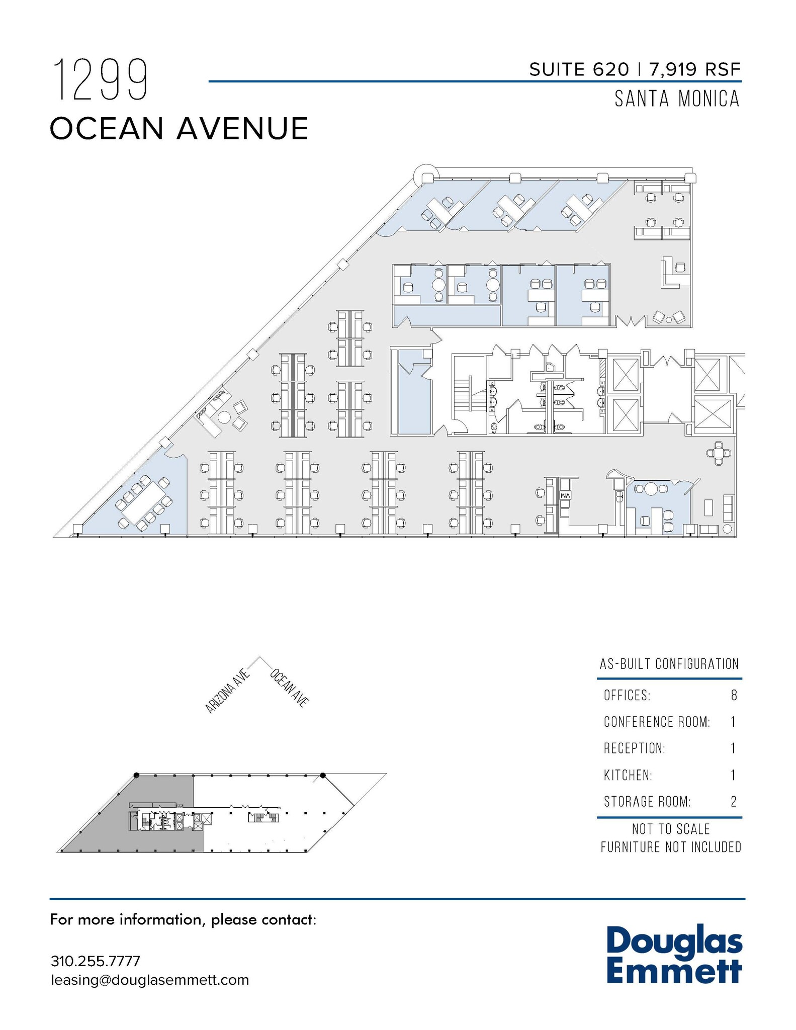 1299 Ocean Ave, Santa Monica, CA à louer Plan d’étage- Image 1 de 1