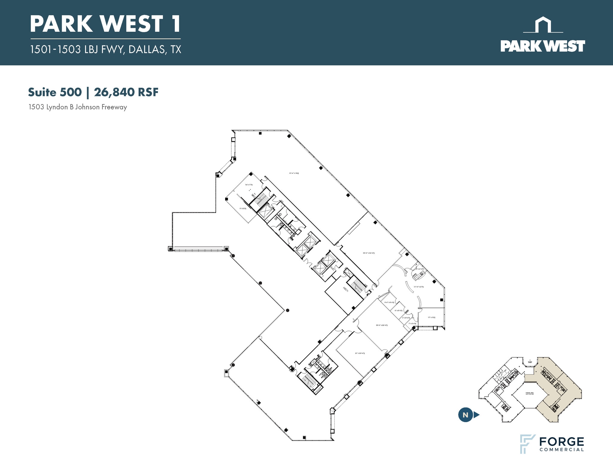 1501-1507 Lyndon B Johnson Fwy, Dallas, TX à louer Plan d’étage- Image 1 de 1