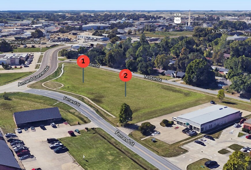 Ferrand St, Monroe, LA for sale - Aerial - Image 1 of 6