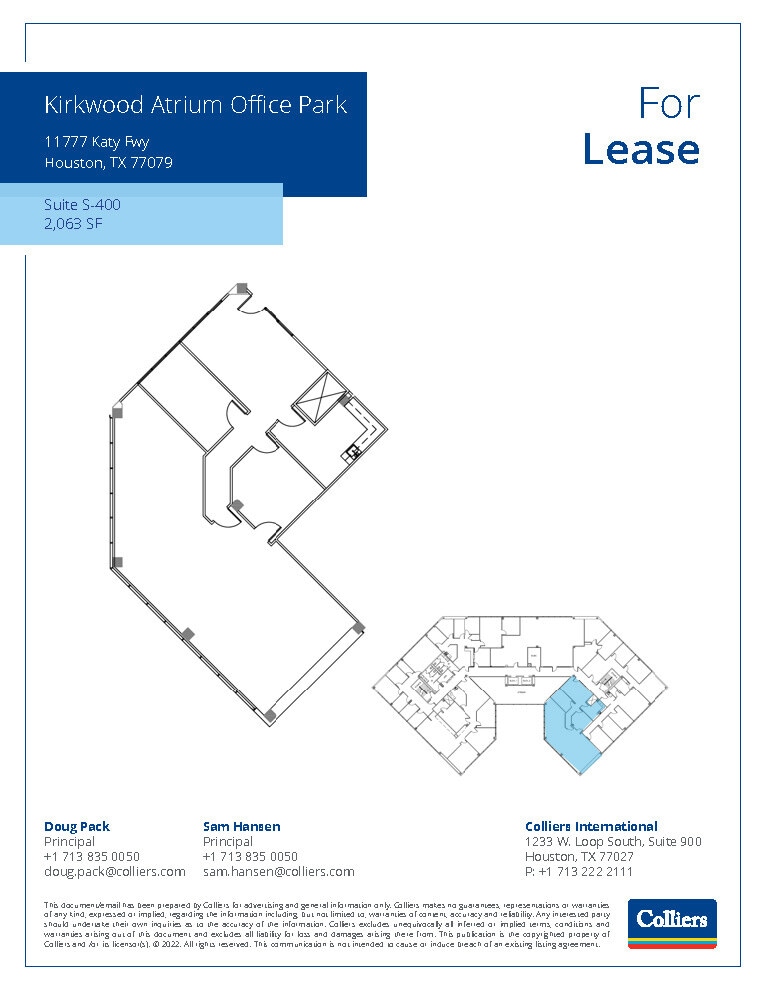 11777 Katy Fwy, Houston, TX à louer Plan d’étage- Image 1 de 1
