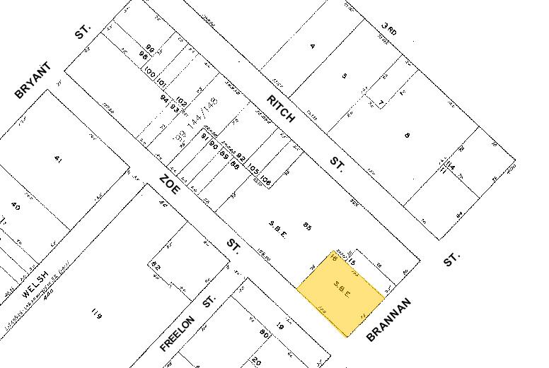 434 Brannan St, San Francisco, CA à louer - Plan cadastral - Image 2 de 3