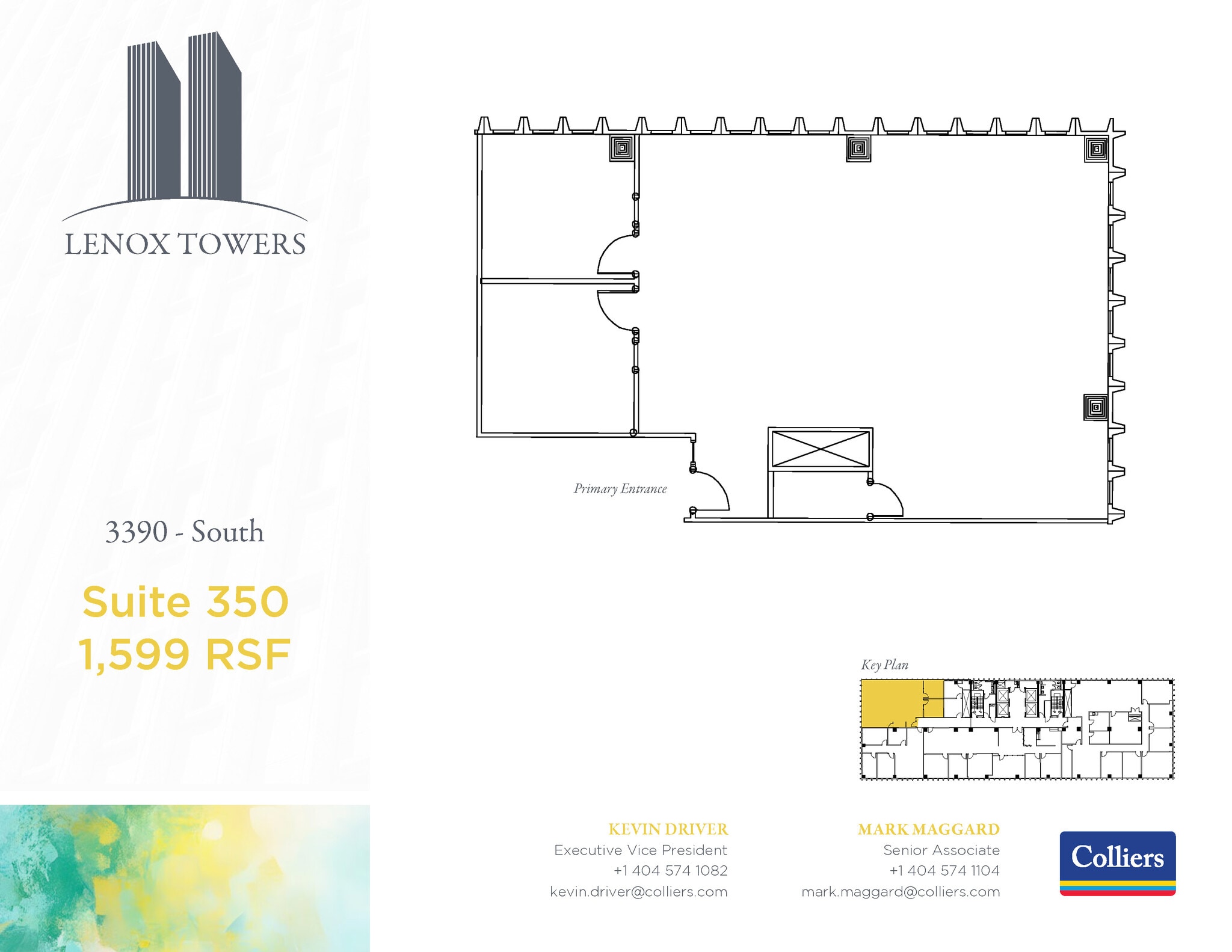 3400 Peachtree Rd NE, Atlanta, GA à louer Plan d’étage- Image 1 de 1