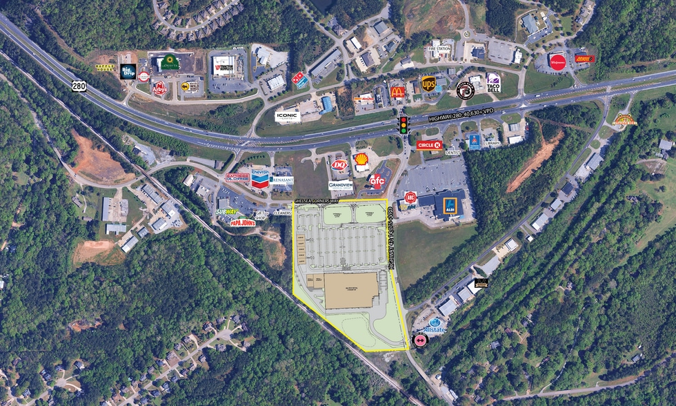 Chelsea Corners Way hwy, Chelsea, AL à louer - Aérien - Image 2 de 9