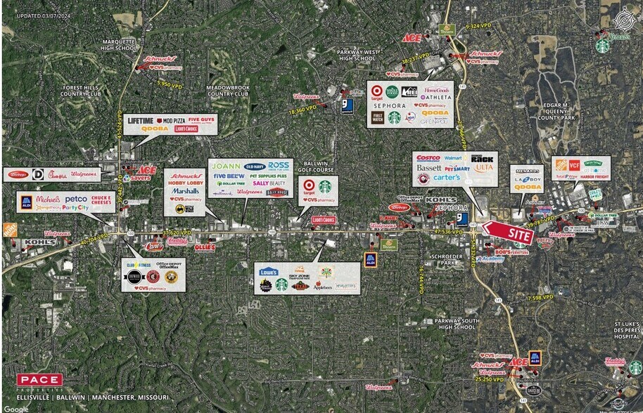 Manchester Highlands, Manchester, MO for lease - Aerial - Image 2 of 2