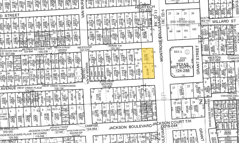 2120 Montrose Blvd, Houston, TX à vendre - Plan cadastral - Image 2 de 11