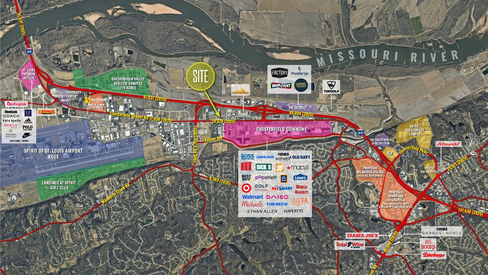 17499 Chesterfield Airport Rd, Chesterfield, MO à vendre - Aérien - Image 2 de 3
