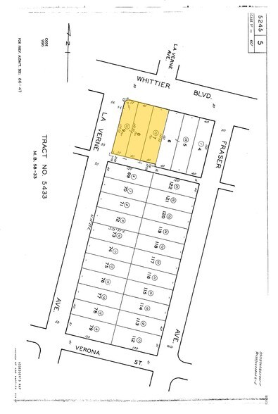 4946-4962 E Whittier Blvd, Los Angeles, CA à vendre - Plan cadastral - Image 1 de 1