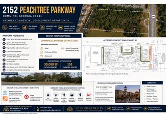 Plus de détails pour 2152 Peachtree Pkwy, Cumming, GA - Terrain à vendre