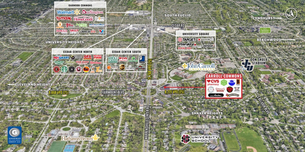 20616-20625 John Carroll Blvd, Shaker Heights, OH à louer - Aérien - Image 2 de 21