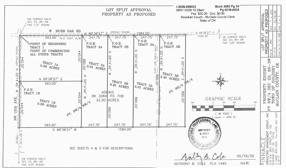 W Burr Oak Rd, Norman, OK à vendre - Plan cadastral - Image 3 de 3