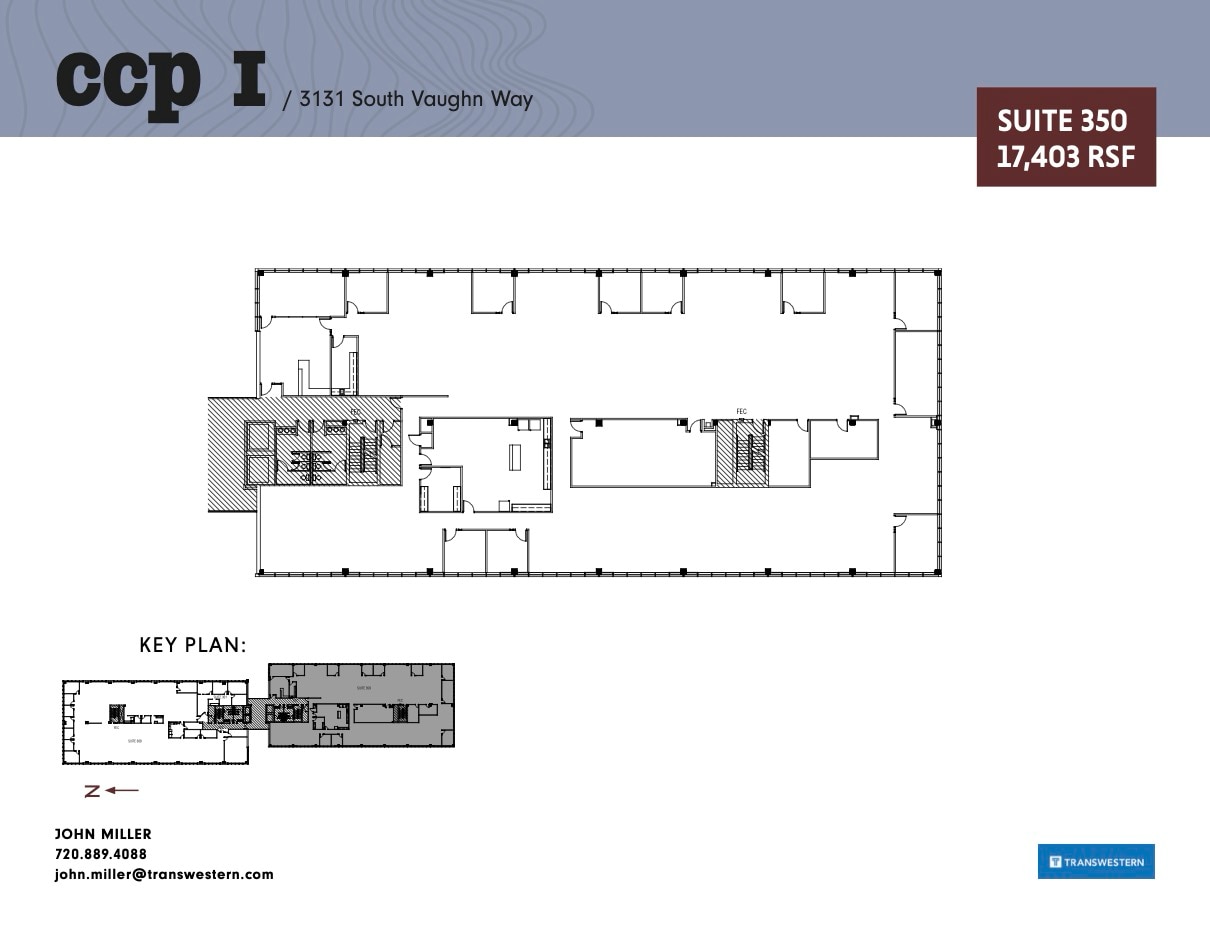 3131 S Vaughn Way, Aurora, CO for lease Floor Plan- Image 1 of 2