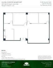 4910 Birch St, Newport Beach, CA for lease Floor Plan- Image 1 of 1