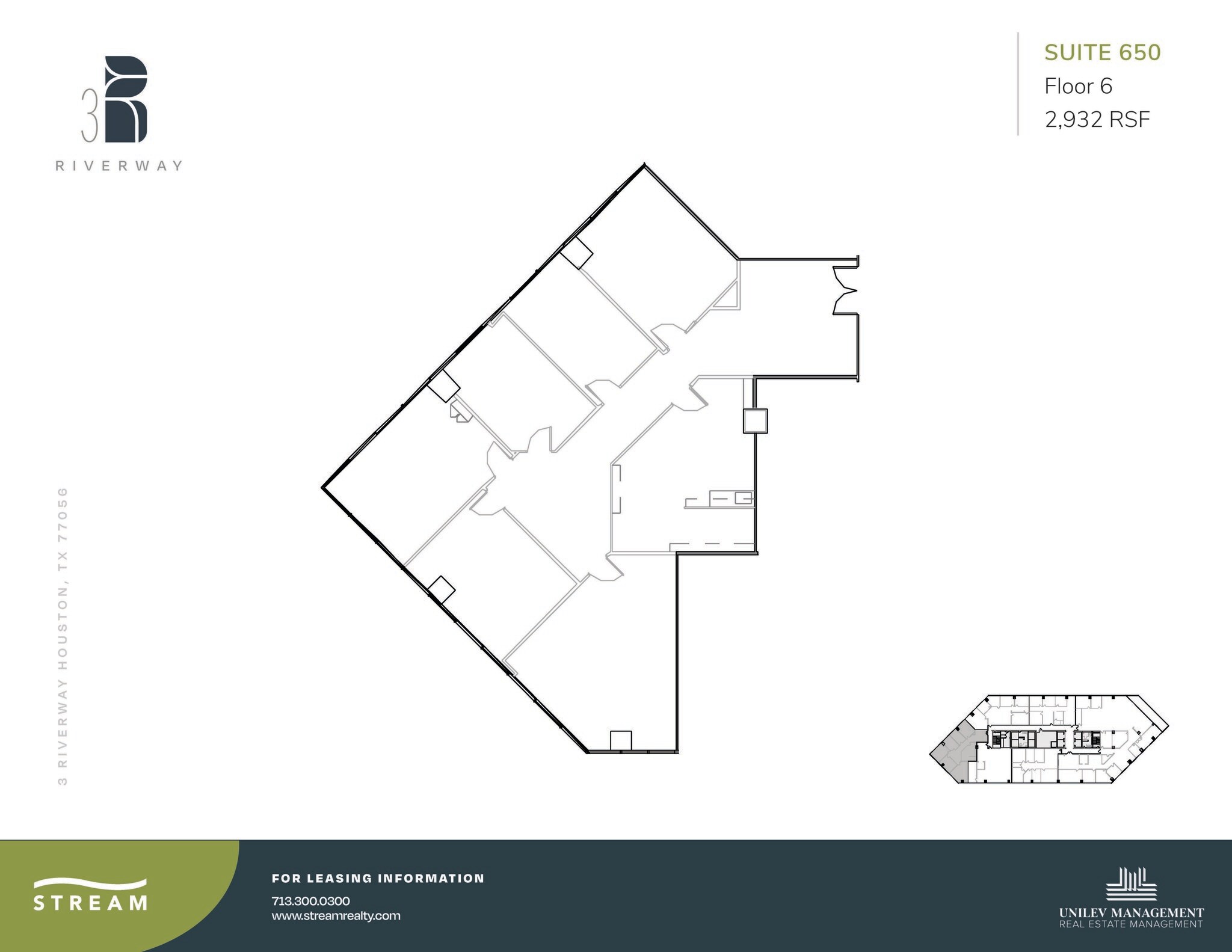 3 Riverway, Houston, TX for lease Floor Plan- Image 1 of 2
