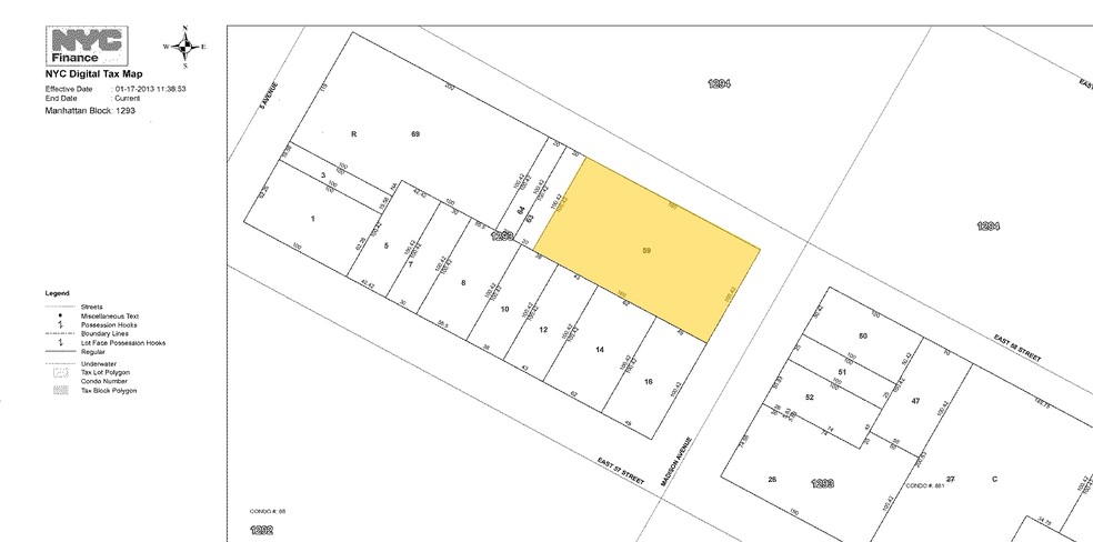 600 Madison Ave, New York, NY à vendre - Plan cadastral - Image 1 de 1