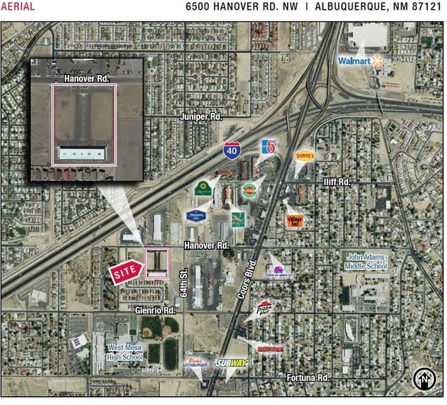 6500 Hanover Rd NW, Albuquerque, NM à louer - Aérien - Image 2 de 19