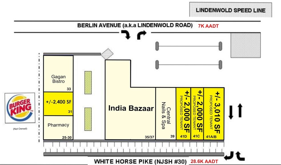 25-41 S White Horse Pike, Stratford, NJ for lease - Building Photo - Image 2 of 7