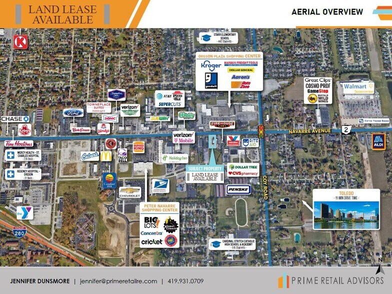 3232 Navarre Ave, Oregon, OH à louer - Aérien - Image 2 de 3
