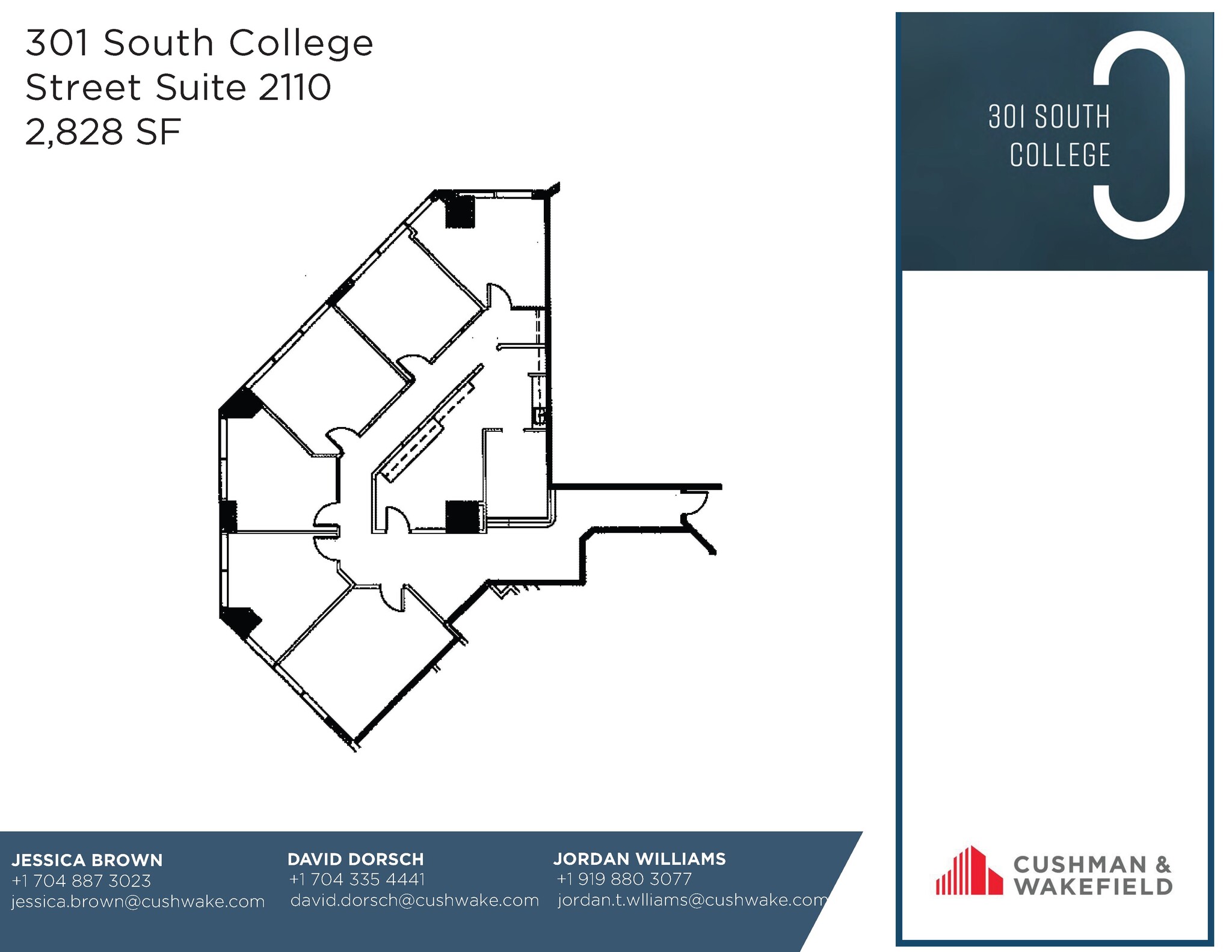 301 S College St, Charlotte, NC à louer Plan d’étage- Image 1 de 1