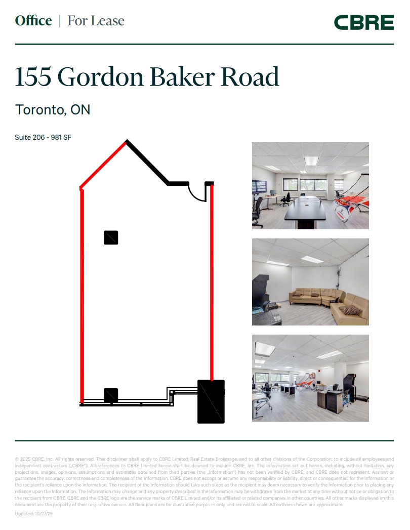 155 Gordon Baker Rd, Toronto, ON à louer Plan d’étage- Image 1 de 1