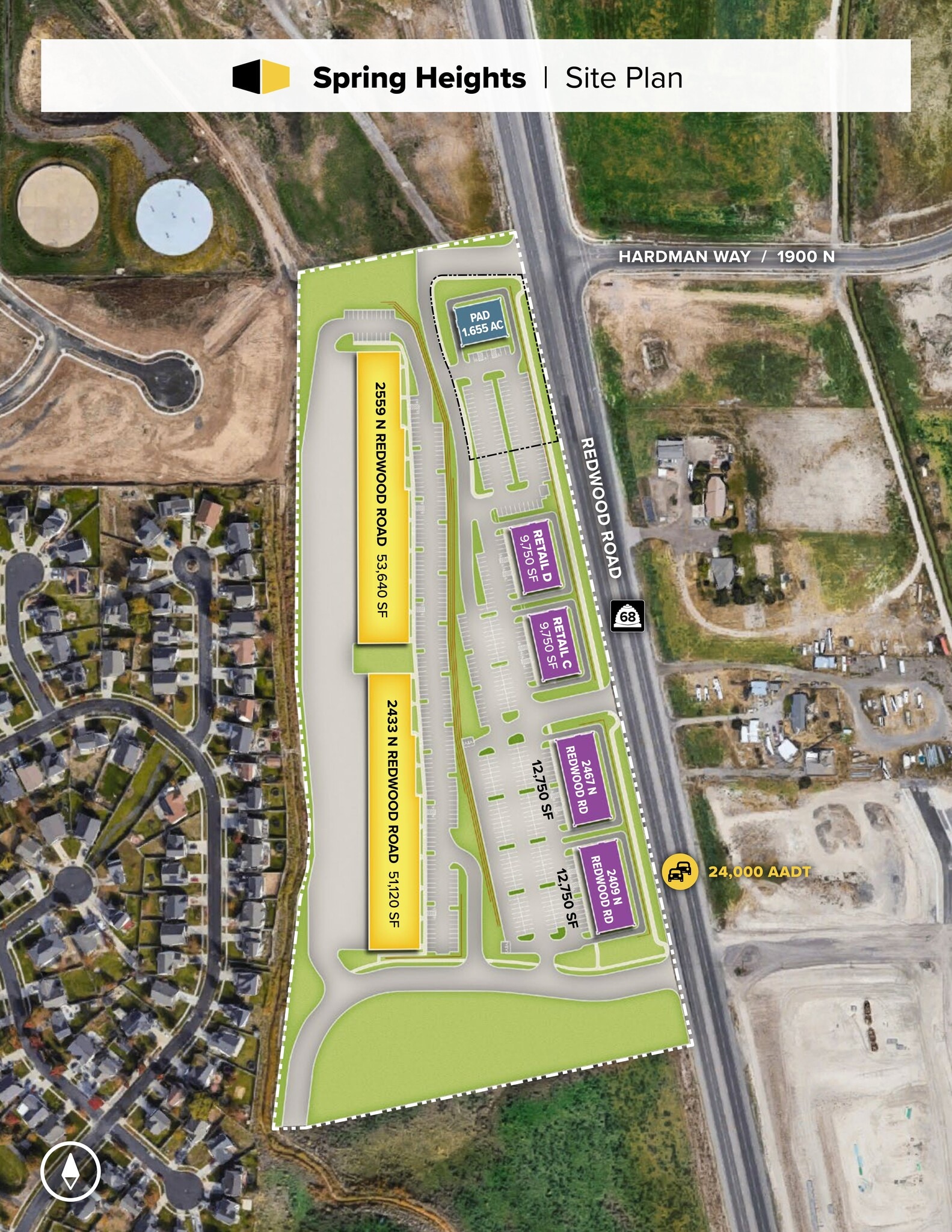 North Redwood Road, Saratoga Springs, UT for lease Site Plan- Image 1 of 2