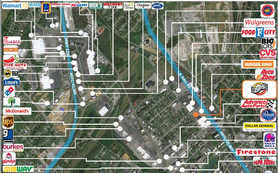 220 South Hall Rd, Alcoa, TN à vendre - Aérien - Image 2 de 2