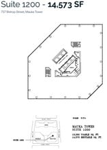 733 Bishop St, Honolulu, HI à louer Plan d’étage- Image 1 de 1
