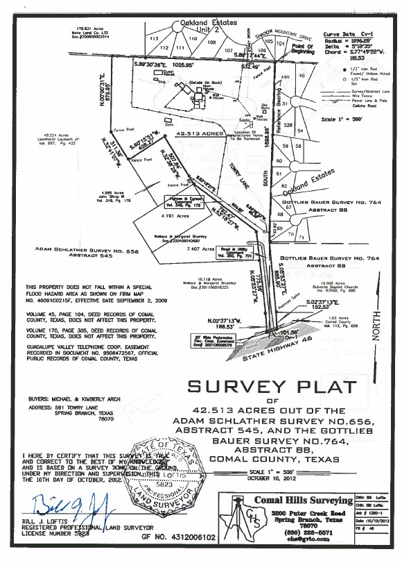 591 Towry Ln, Spring Branch, TX for sale Plat Map- Image 1 of 1