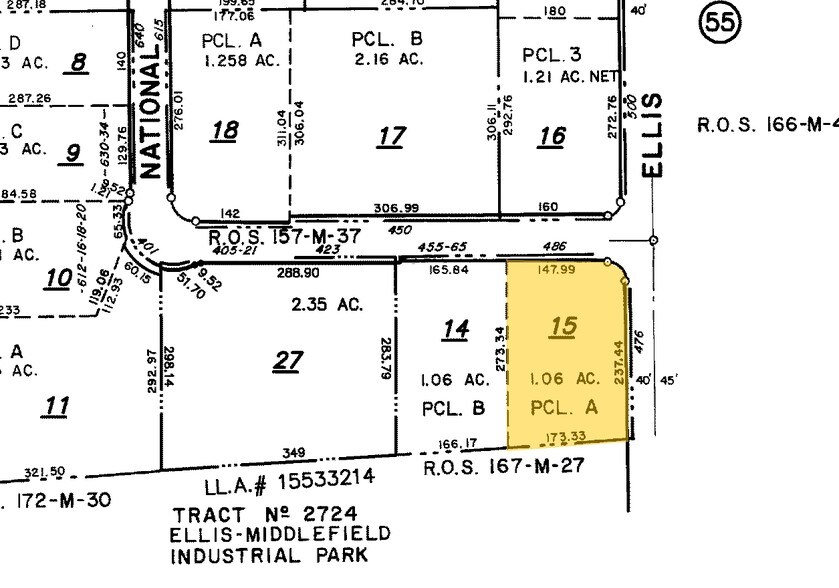 480-488 Ellis St, Mountain View, CA for lease - Plat Map - Image 2 of 5