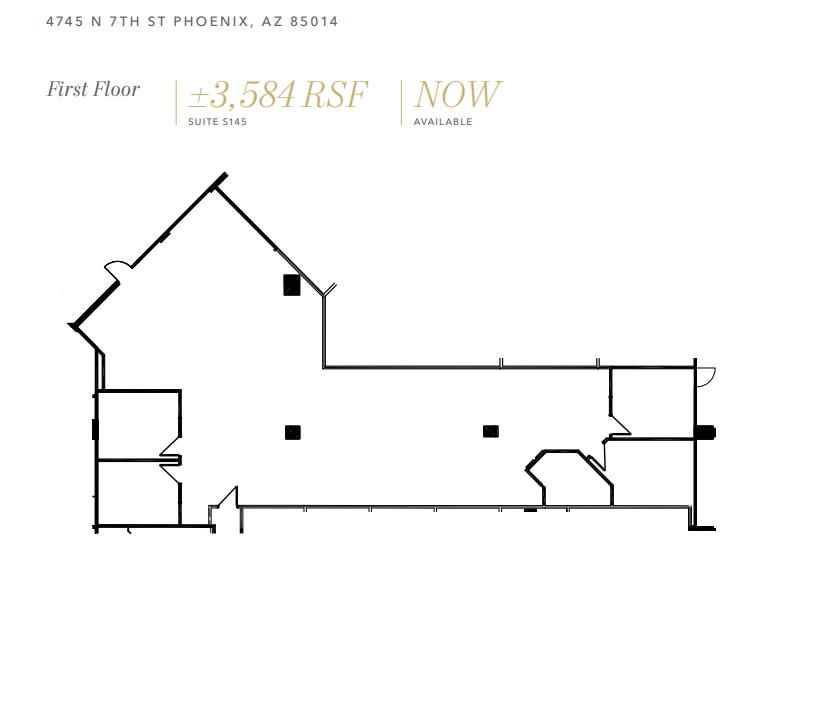 4745 N 7th St, Phoenix, AZ à louer Plan d’étage- Image 1 de 1
