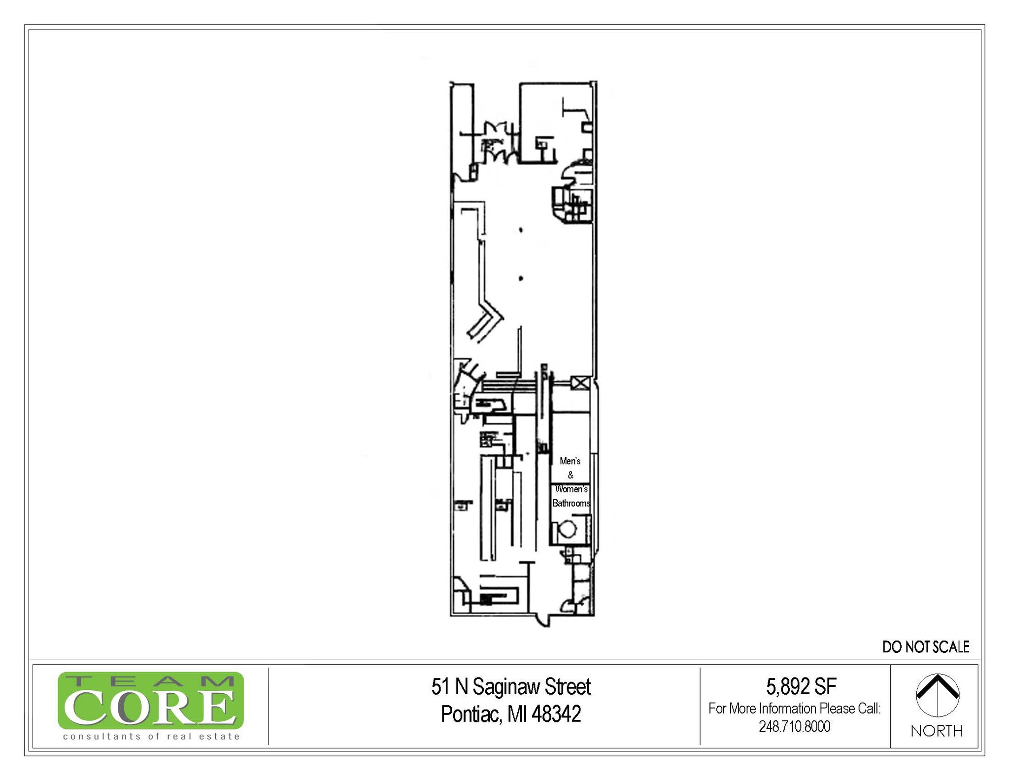 51 N Saginaw St, Pontiac, MI à vendre Plan d’étage- Image 1 de 14