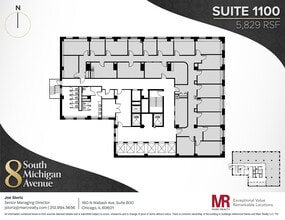 8 S Michigan Ave, Chicago, IL à louer Plan d’étage- Image 1 de 10