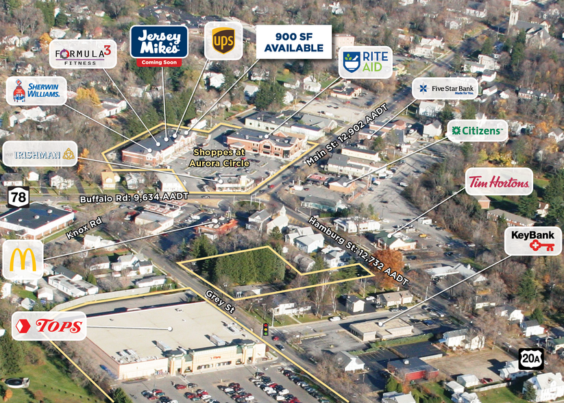 160-190 Main St, East Aurora, NY for lease - Aerial - Image 2 of 4