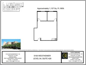 5100 Westheimer Rd, Houston, TX à louer Plan d  tage- Image 1 de 1