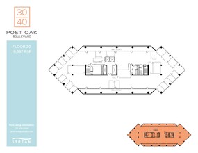 3040 Post Oak Blvd, Houston, TX à louer Plan d  tage- Image 1 de 1