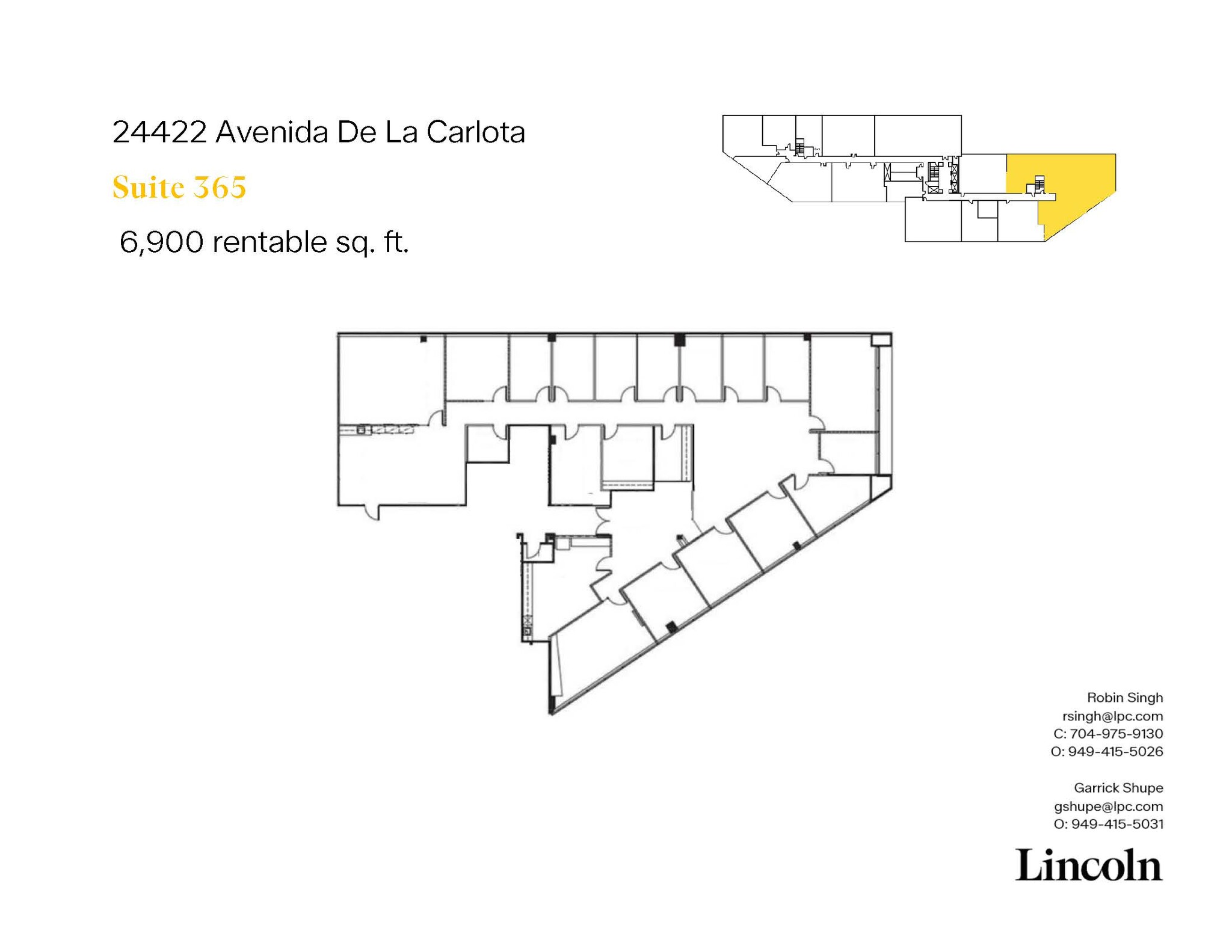 24422 Avenida De La Carlota, Laguna Hills, CA for lease Floor Plan- Image 1 of 12