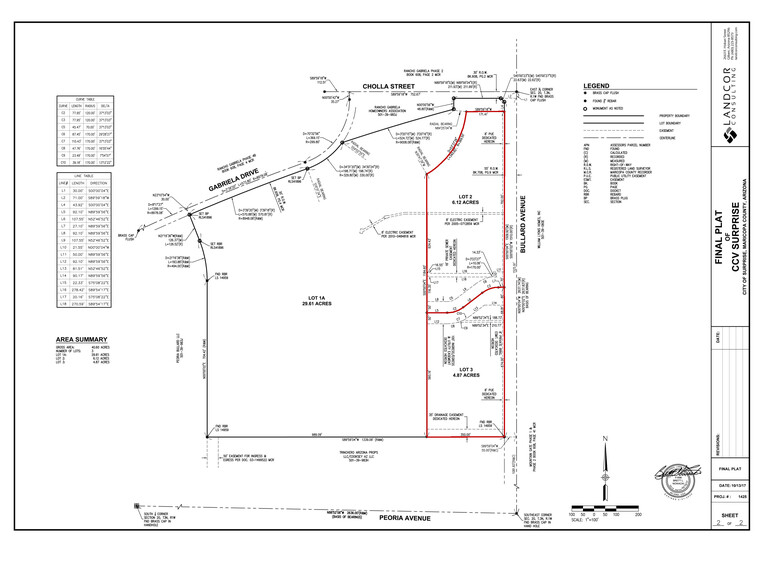 N Bullard & Peoria Ave, Surprise, AZ à vendre - Plan cadastral - Image 2 de 3