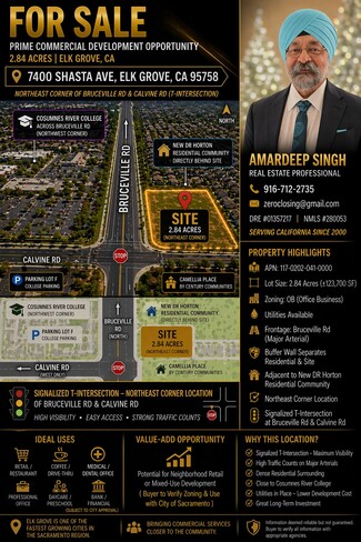 More details for 7400 Shasta Ave, Elk Grove, CA - Land for Sale